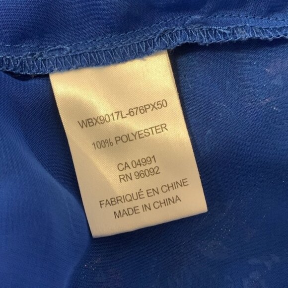 Dalia Royal Blue Floral Long Sleeve Blouse - Picture 9 of 10